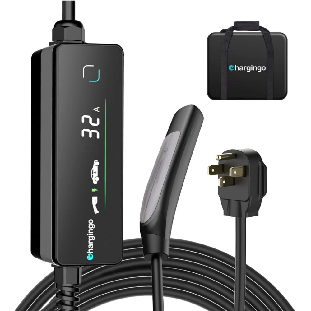 Portable Level 2 Tesla EV Charger 32A NEMA 14-50, 25ft NACS Adjustable