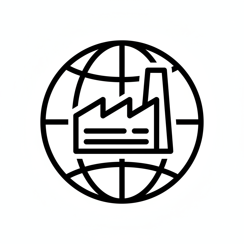 全球制造图标白底