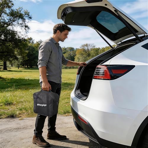 Tesla Portable EV Charger Level 1/2, 16A NEMA 6-20 & 5-15, 25ft NACS