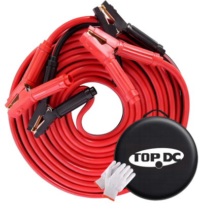 TOPDC Jumper Cables Heavy Duty 0 Gauge 30 Feet 1000Amp Booster Cables for Car Battery