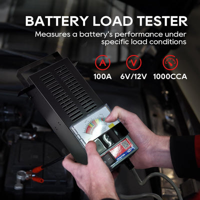 TOPDC Car Battery Tester, 6V/12V, Battery Load Tester 100-1000 CCA