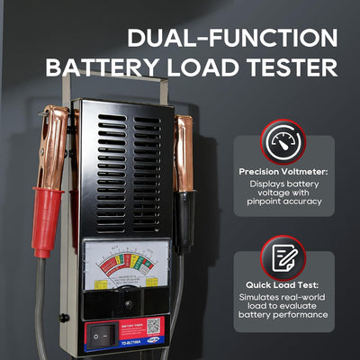 TOPDC Car Battery Tester, 6V/12V, Battery Load Tester 100-1000 CCA