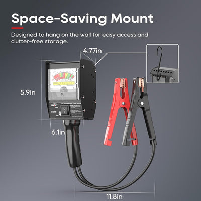 TOPDC Car Battery Tester, 6V/12V, Battery Load Tester 100-1000 CCA 100 AMP