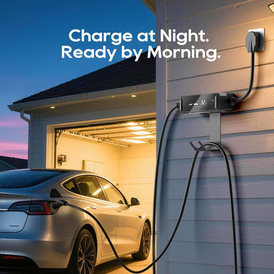 Portable Level 2 Tesla EV Charger 32A NEMA 14-50, 25ft NACS Adjustable