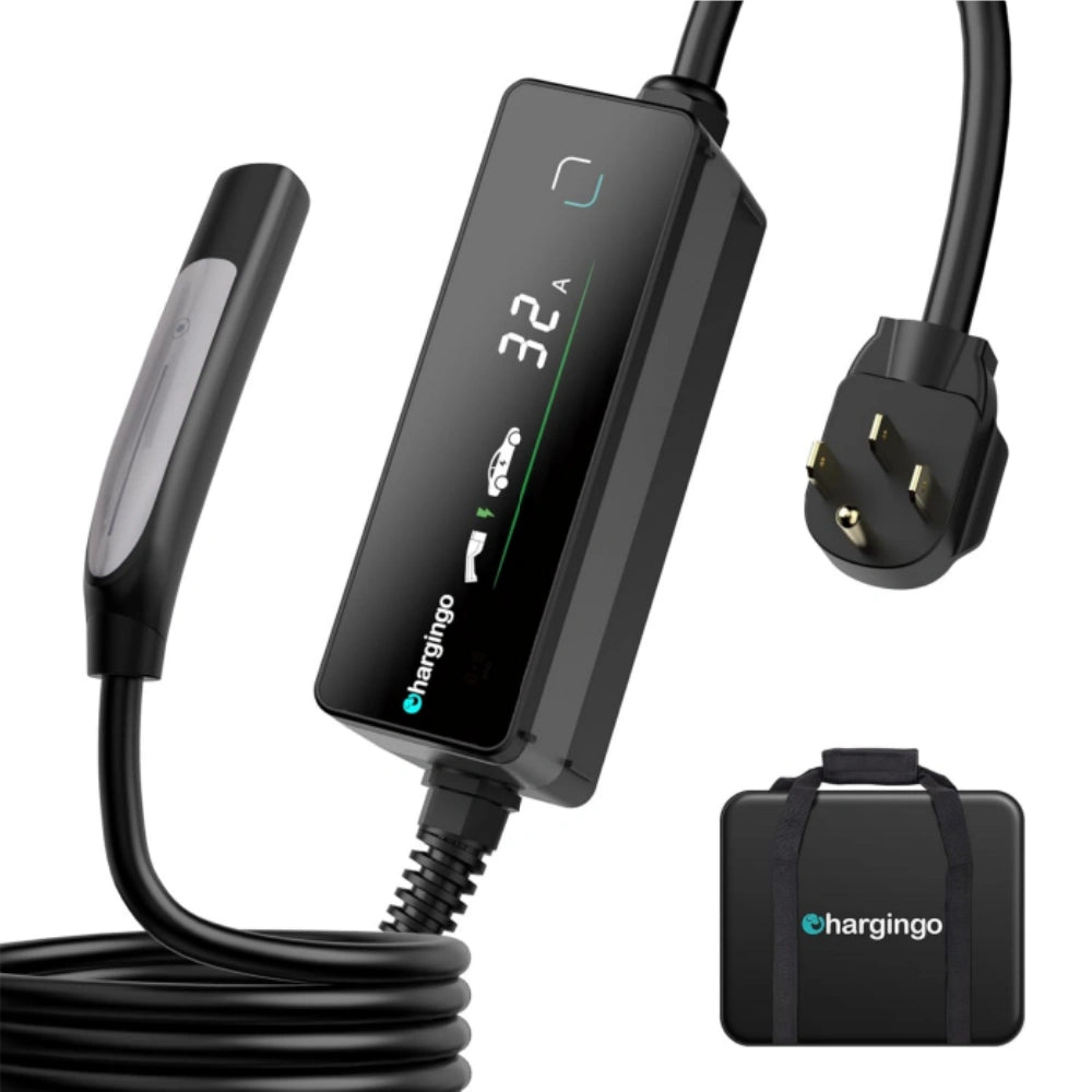 Portable Level 2 Tesla EV Charger 32A NEMA 14-50, 25ft NACS Adjustable