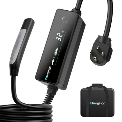 Portable Level 2 Tesla EV Charger 32A NEMA 14-50, 25ft NACS Adjustable